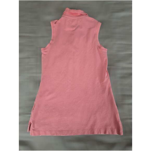 Tommy Hilfiger Pink Slim Fit Sleeveless Cotton Polo Size SP - Preloved - Picture 2 of 5